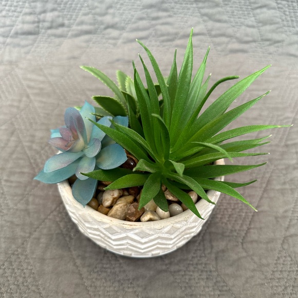 Artificial faux plant succulents with ceramic pot - Picture 3 of 8